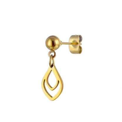 Minimalist Geometric Cross Stainless Steel Asymmetrical Dangling Earrings 1 Piece