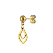 Minimalist Geometric Cross Stainless Steel Asymmetrical Dangling Earrings 1 Piece