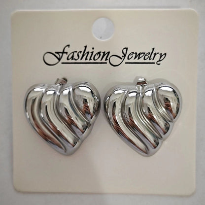 1 Pair Retro Solid Color Irregular Plating 304 Stainless Steel Stainless Steel Earrings