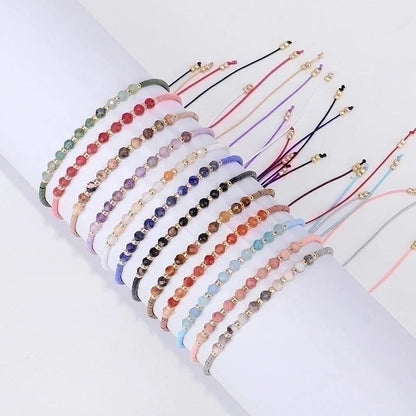 3 Pieces Minimalist Round Bead, Stone Beaded Bracelets