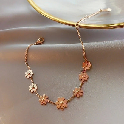 Minimalist Star Titanium Steel Metal Rhinestones Bracelets