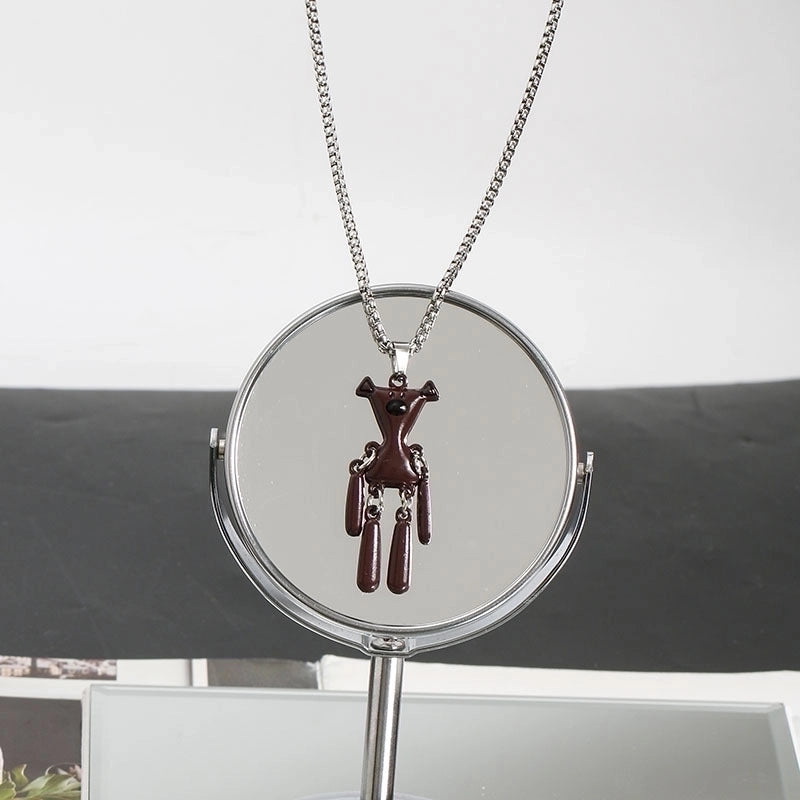 Hip-hop Animal Cartoon Character Alloy Titanium Steel Pendant Necklace In Bulk