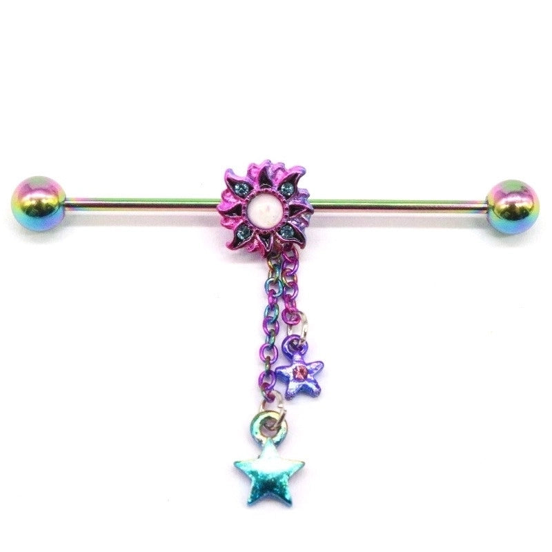 1 Piece Minimalist Classic Style Rose Floral Plating Inlay Stainless Steel Copper Rhinestones Zircon White Gold Plated Gold Plated Ear Studs