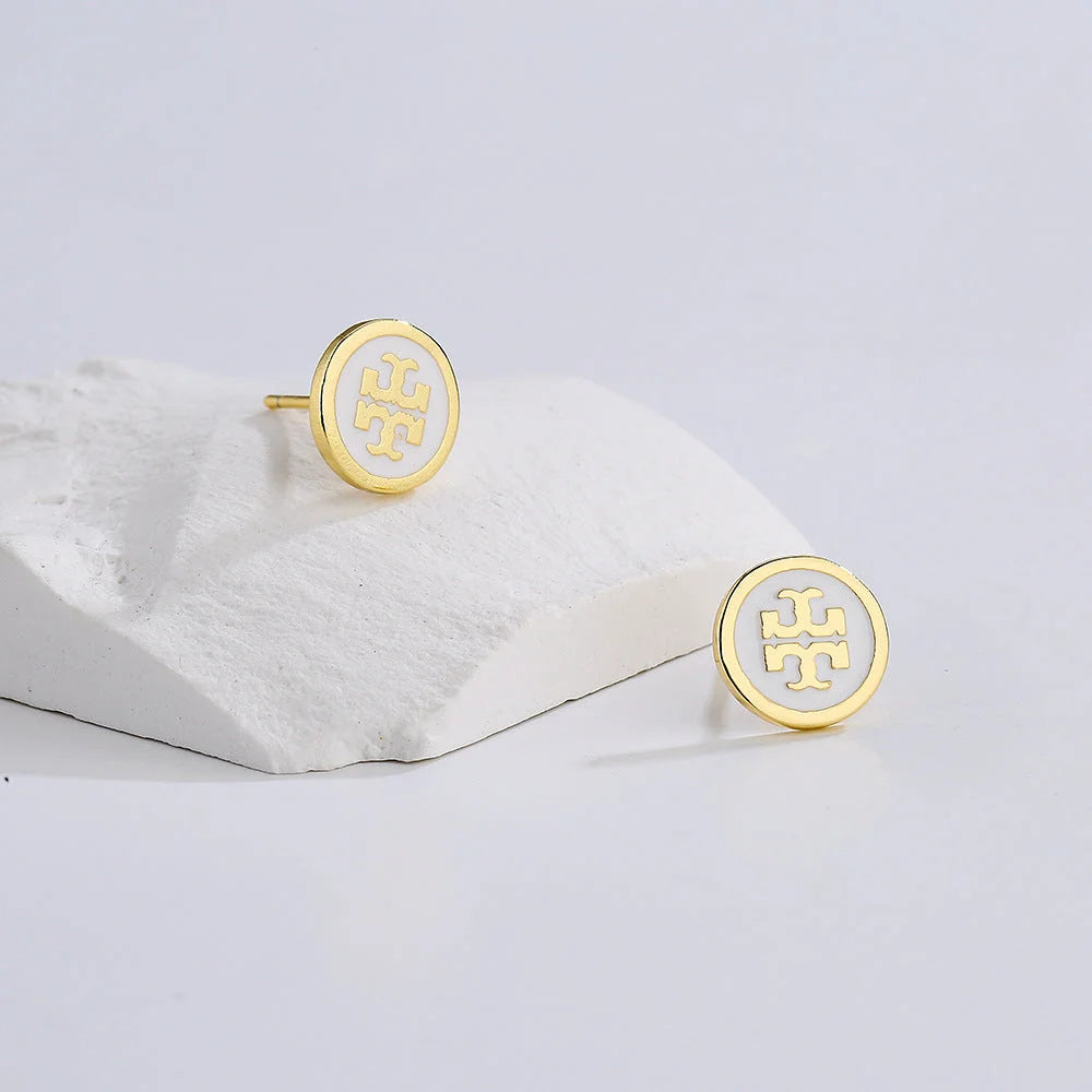 Minimalist Irregular Geometric Copper Stud Earrings