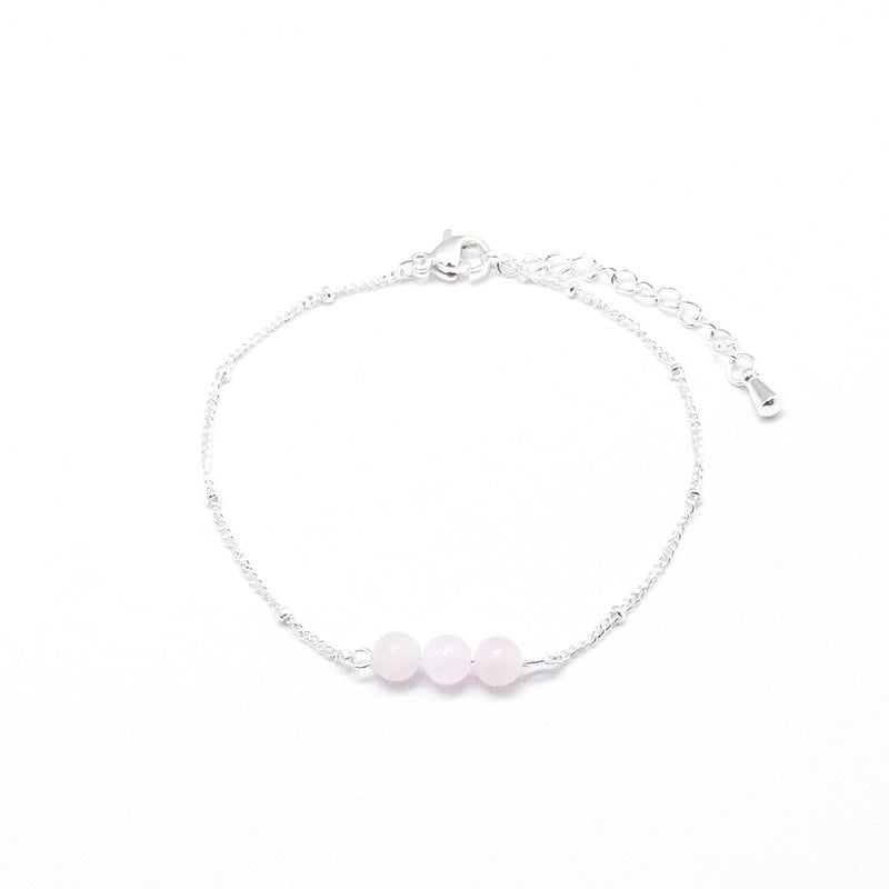 Minimalist Classic Style Geometric Stainless Steel Natural Stone Bracelets