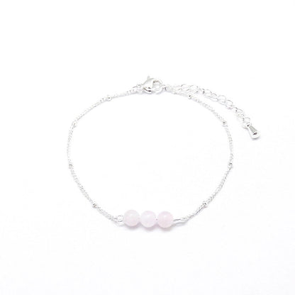 Minimalist Classic Style Geometric Stainless Steel Natural Stone Bracelets