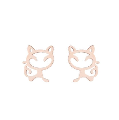 1 Pair Fashion Animal Plating 304 Stainless Steel 18K Gold Plated Ear Studs
