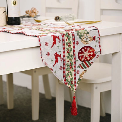 New Christmas Decoration Knitted Cloth Table Runner Creative Christmas Table Decoration