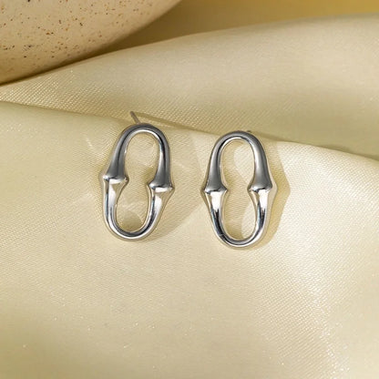 1 Pair Basic Modern Style Classic Style C Shape Irregular Heart Shape Irregular Plating 304 Stainless Steel Ear Studs