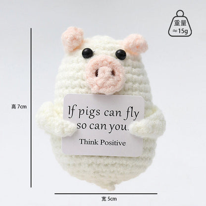 Cartoon Style Cute Animal Fruit Yarn Artificial Decorations