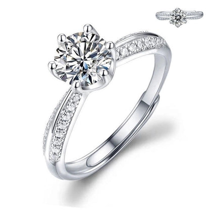 Minimalist Round Copper Inlay Zircon Open Rings