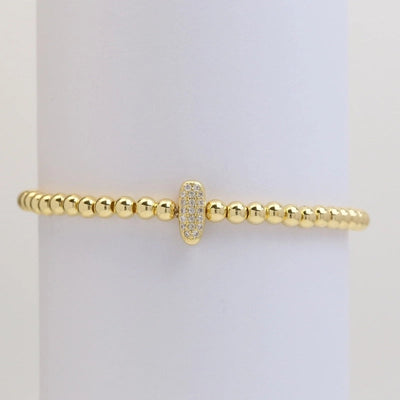 Xi Yin Hot Sale Brass Micro-Inlaid Bubble Balloon Diy26 English Letters Copper Bead Beaded Elastic Wire Bracelet