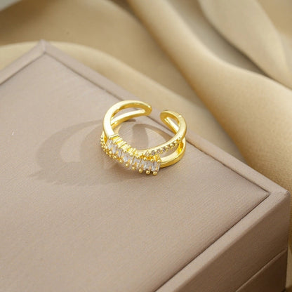 Copper 18K Gold Plated Minimalist Shiny Plating Snake Rings