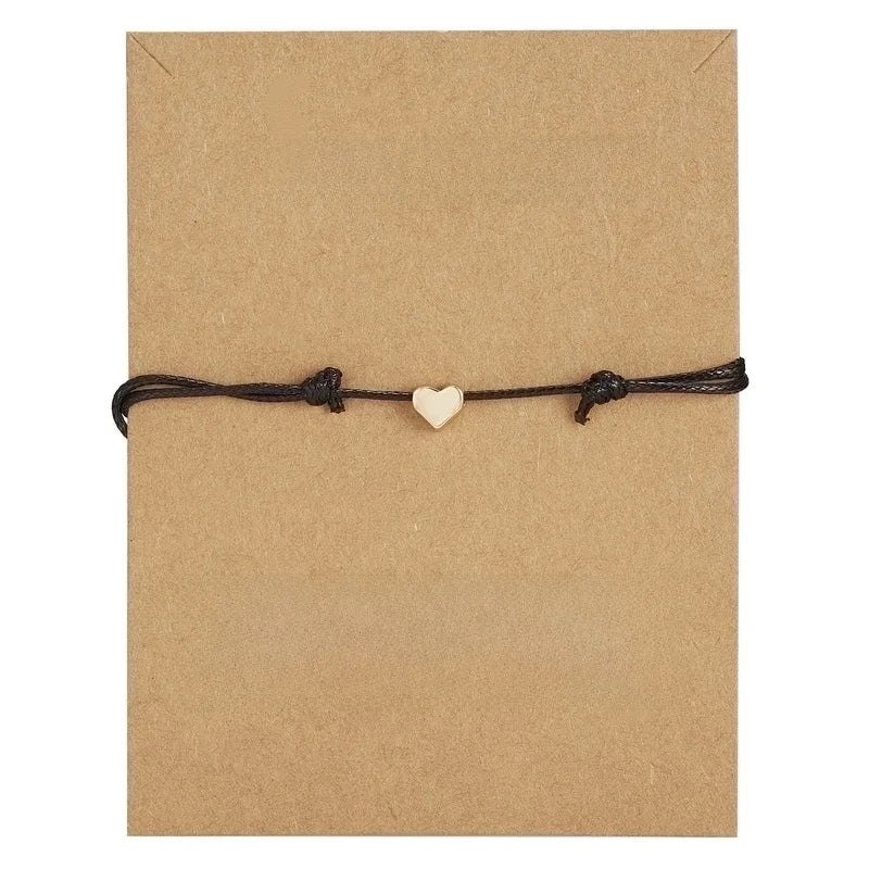 New Fashion Necklace Heart-shaped Butterfly Weaving Adjustable Copper Bracelet