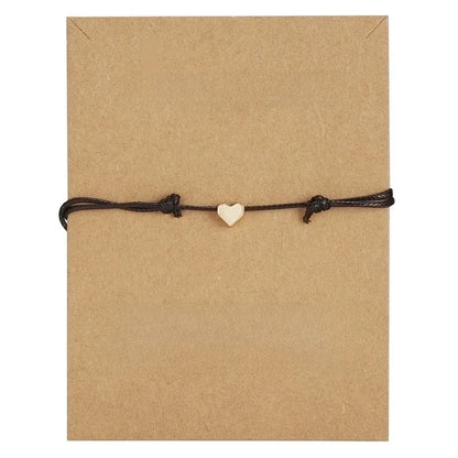 New Fashion Necklace Heart-shaped Butterfly Weaving Adjustable Copper Bracelet