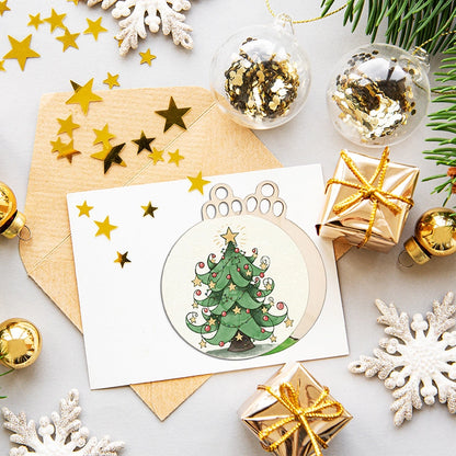 Christmas Pendant Home Decoration Supplies Wood Crafts Creative Carving Wood Christmas Tree Hanging Ornaments