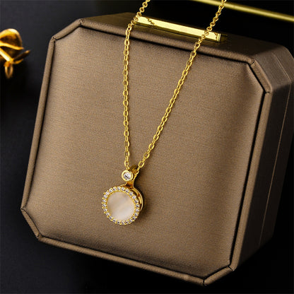 Geometric Titanium Steel 18K Gold Plated Necklaces