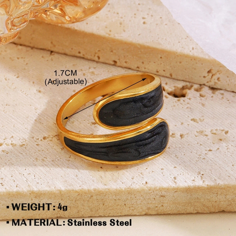 Minimalist Geometric 304 Stainless Steel Plating Open Rings
