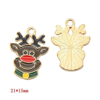 1 Piece Alloy Christmas Tree Santa Claus Christmas Socks Pendant Jewelry Accessories