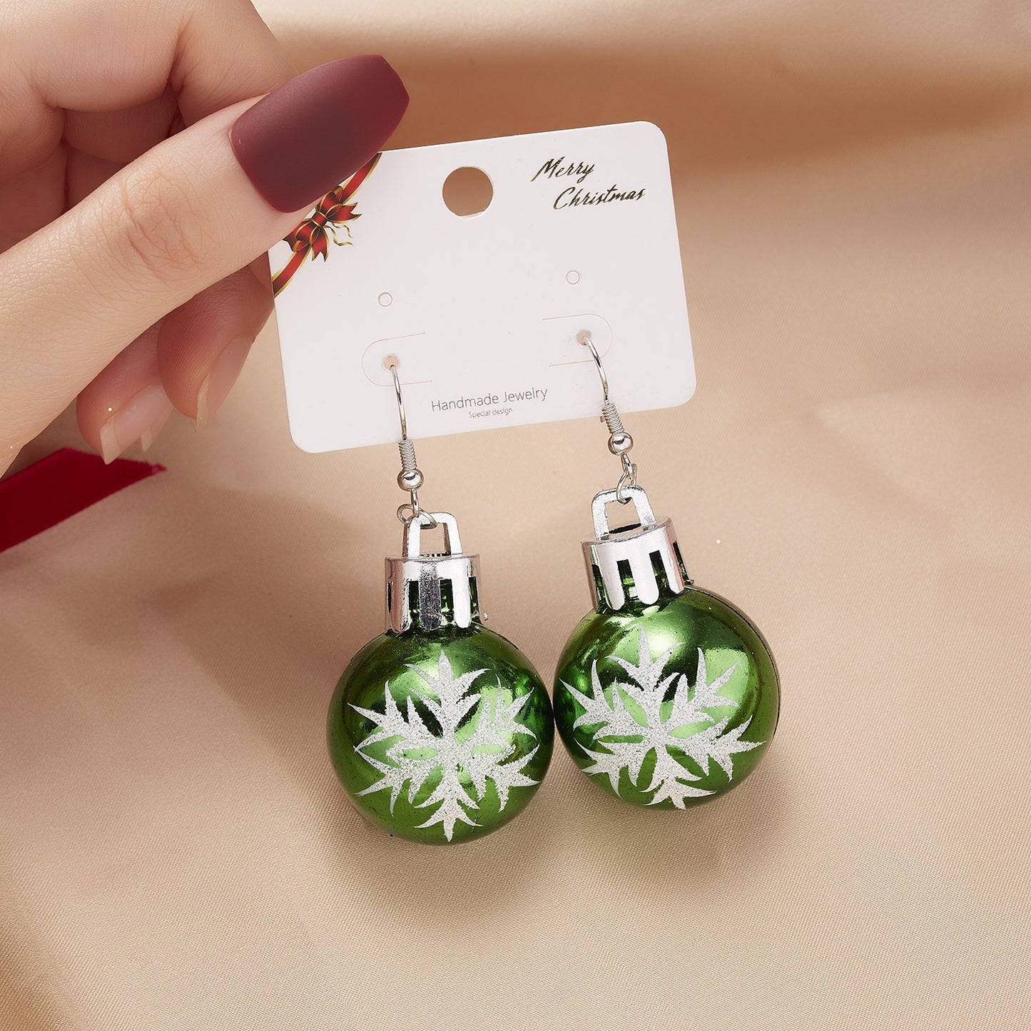1 Pair Fashion Star Stripe Snowflake Resin Drop Earrings