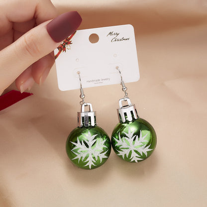1 Pair Fashion Star Stripe Snowflake Resin Drop Earrings