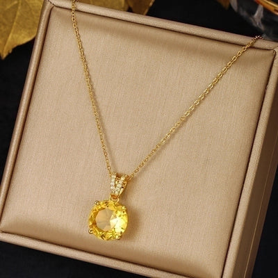 3 Pieces Elegant Minimalist Leaf Four Leaf Clover Insect Stainless Steel Plating Inlay Zircon Pendant Necklace