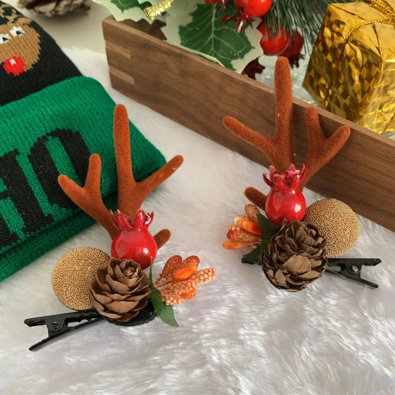 Christmas Cute Antlers Plastic Daily Hairpin
