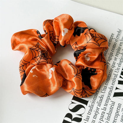 Hip-Hop Funny Halloween Pattern Printing Pumpkin Cloth Hair Tie