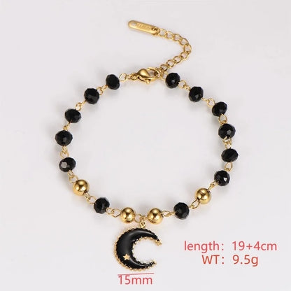 Vintage Style Minimalist Christmas Tree Moon Heart Shape 304 Stainless Steel Bracelets In Bulk Christmas