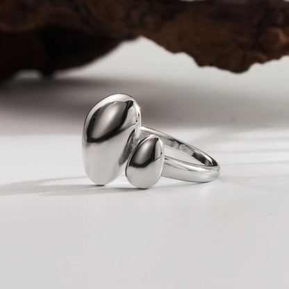 IG Style Exaggerated Minimalist Solid Color 304 Stainless Steel 18K Gold Plated Open Rings