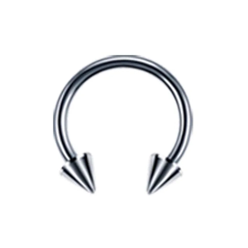 Classic Style Solid Color Stainless Steel Nose Ring In Bulk