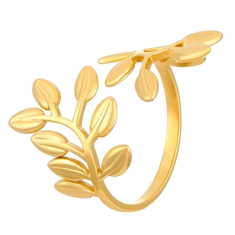 Minimalist Classic Style Geometric 304 Stainless Steel 18K Gold Plated Open Rings