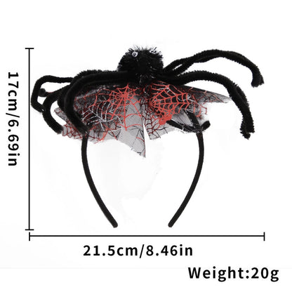 Halloween Hip-Hop Cool Style Cat Spider Web Plastic Felt Cloth Club Party Street