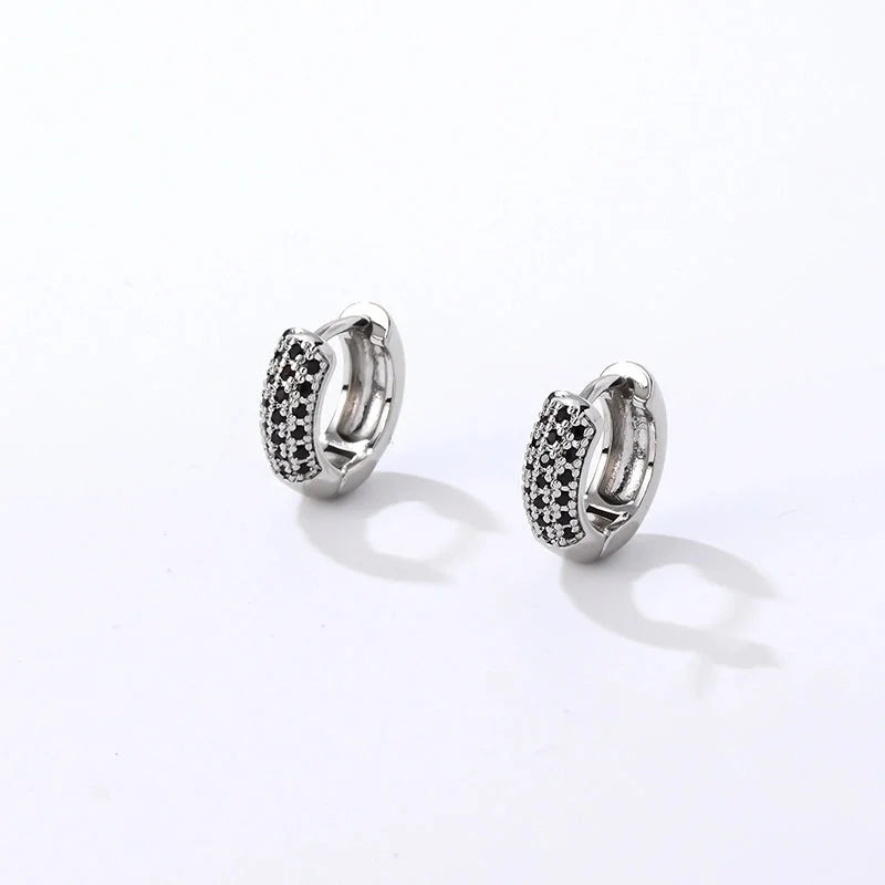 1 Pair Casual Modern Style Round Inlay Copper Zircon K Gold Plated Rhodium Plated Earrings