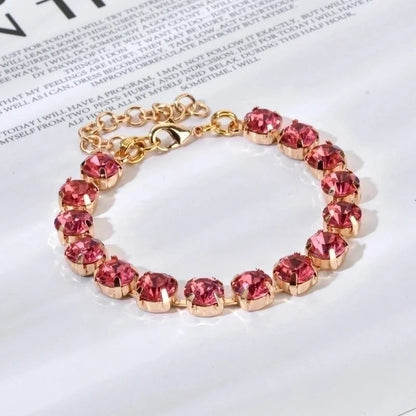 Elegant Luxurious Lady Geometric Copper Inlay Zircon Bracelets