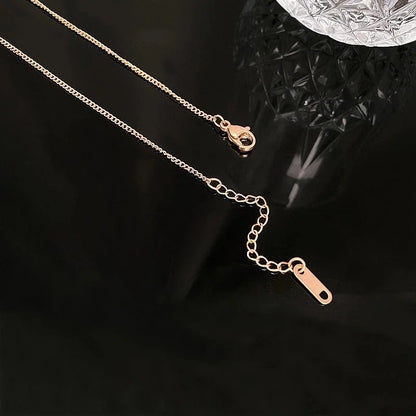 Casual Minimalist Solid Color 316L Stainless Steel 14K Gold Plated Necklace
