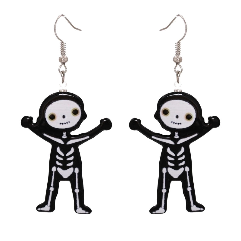 Halloween Pumpkin Ghost Acrylic Resin Earrings