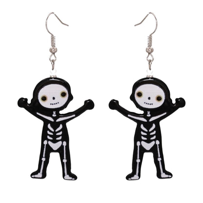 Halloween Pumpkin Ghost Acrylic Resin Earrings