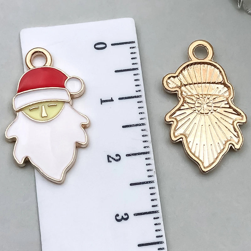 1 Piece 20 PCS/Package 16x23mm 17x22mm Alloy Christmas Tree Santa Claus Gingerbread Pendant Jewelry Accessories