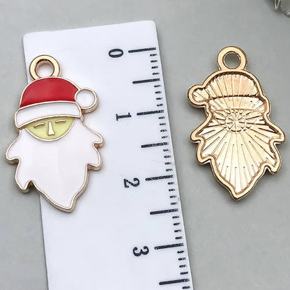 1 Piece 20 PCS/Package 16x23mm 17x22mm Alloy Christmas Tree Santa Claus Gingerbread Pendant Jewelry Accessories