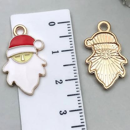 1 Piece 20 PCS/Package 16x23mm 17x22mm Alloy Christmas Tree Santa Claus Gingerbread Pendant Jewelry Accessories