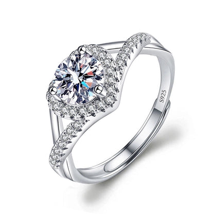 Copper Minimalist Classic Style Inlay Solid Color Zircon Rings