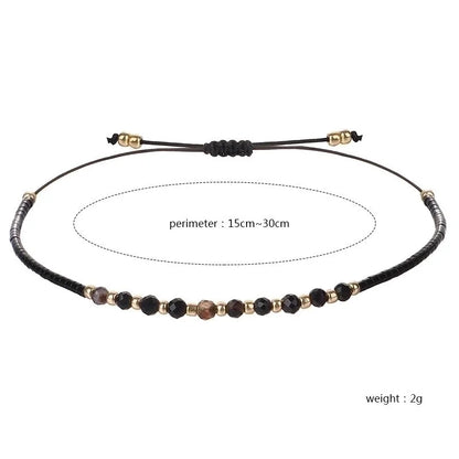 3 Pieces Minimalist Round Bead, Stone Beaded Bracelets