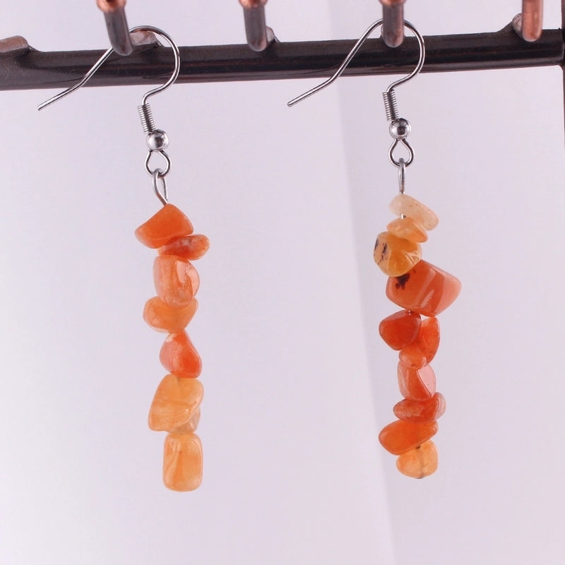Fashion Irregular Natural Stone Handmade Drop Earrings 1 Pair