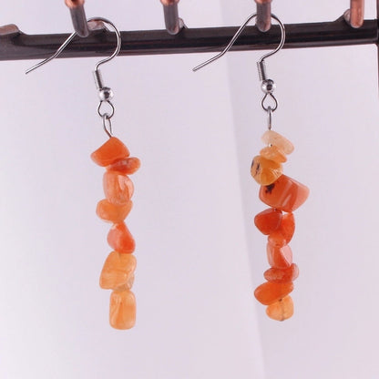 Fashion Irregular Natural Stone Handmade Drop Earrings 1 Pair
