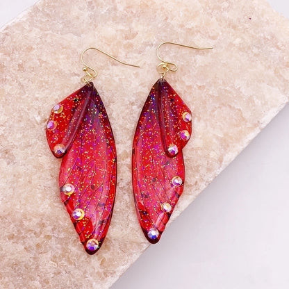 1 Pair Minimalist Wings Copper Epoxy Women's Drop Earrings