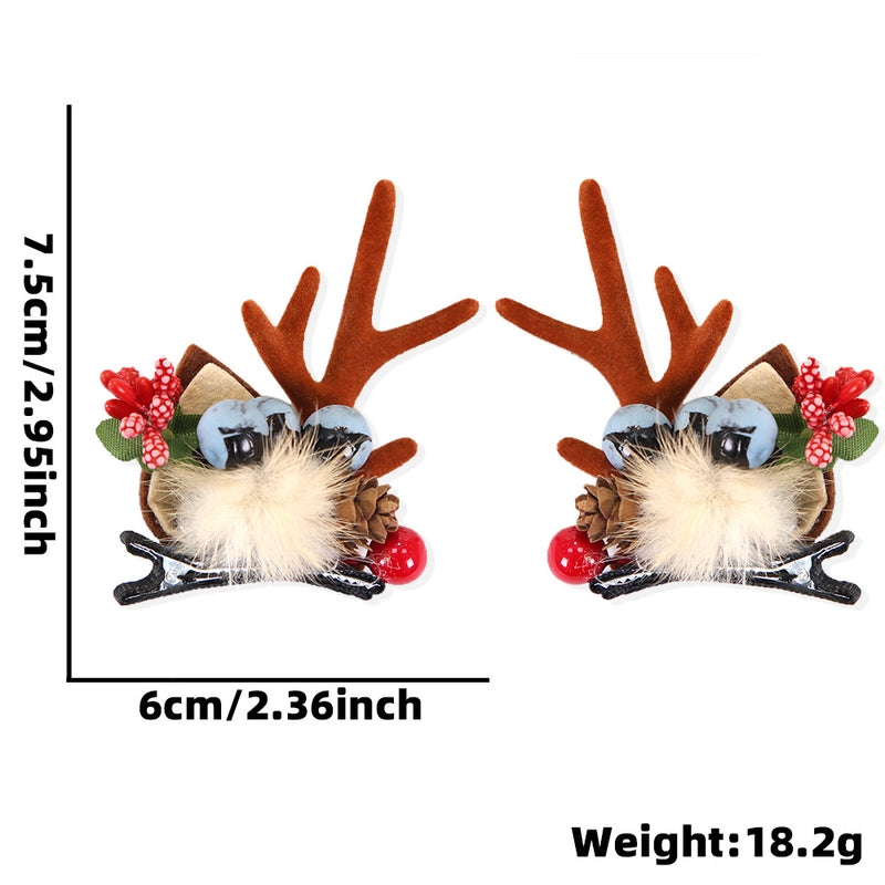 Christmas Cartoon Style Cute Antlers Party Festival Hairpin