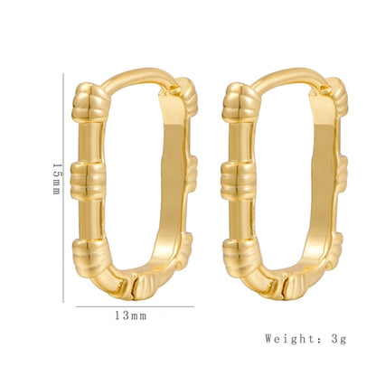 1 Pair Casual Minimalist Irregular Circle Round Irregular Copper Copper 18K Gold Plated Earrings