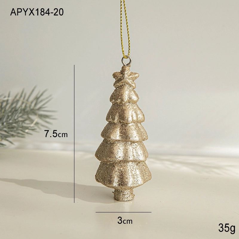 Christmas Casual Elegant Minimalist Christmas Tree Elk Resin Holiday Party Hanging Ornaments Decorations Hanging Ornaments