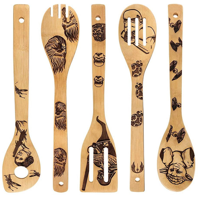 Minimalist Animal Letter Bamboo Shovel Kit 5 Pieces Set